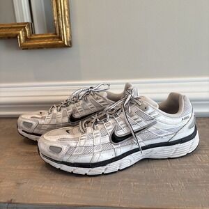 Nike P-6000 Men's Shoes Size 12 White/Black/Metallic Silver